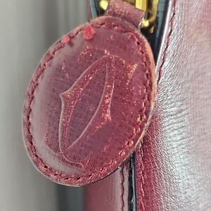 Cartier Burgundy Leather Bag